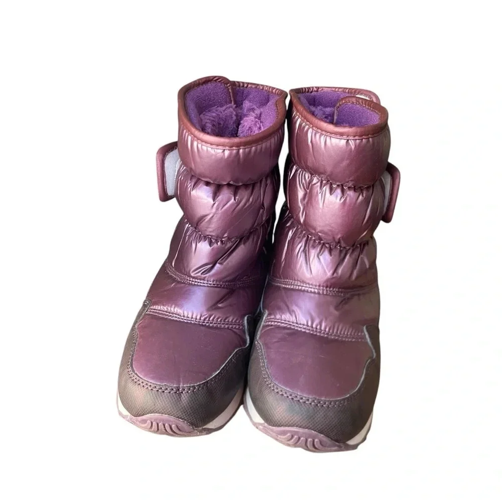 HabiBear Purple Winter Snow Boots Faux Fur Lined Size 7 Outdoor Waterproof